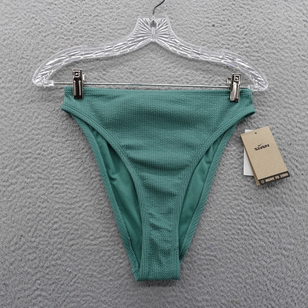 Nike High Waisted Bikini Bottoms‎ Size Medium Green Women $54 MSRP NWT